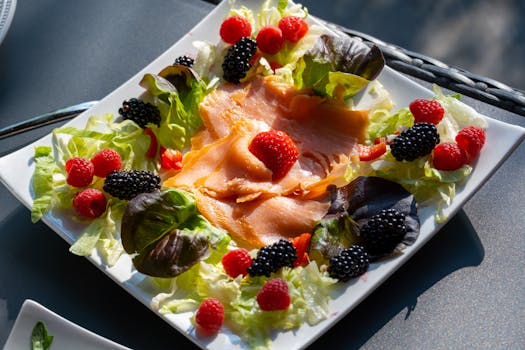 colorful plate of fruits and vegetables