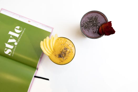 colorful smoothie with berry toppings