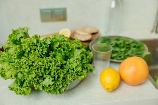 fresh fruits and vegetables for detox